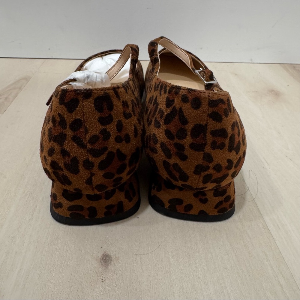Caparros Leopard Print Mary Jane Flats - Tan/Black - Picture 12 of 16